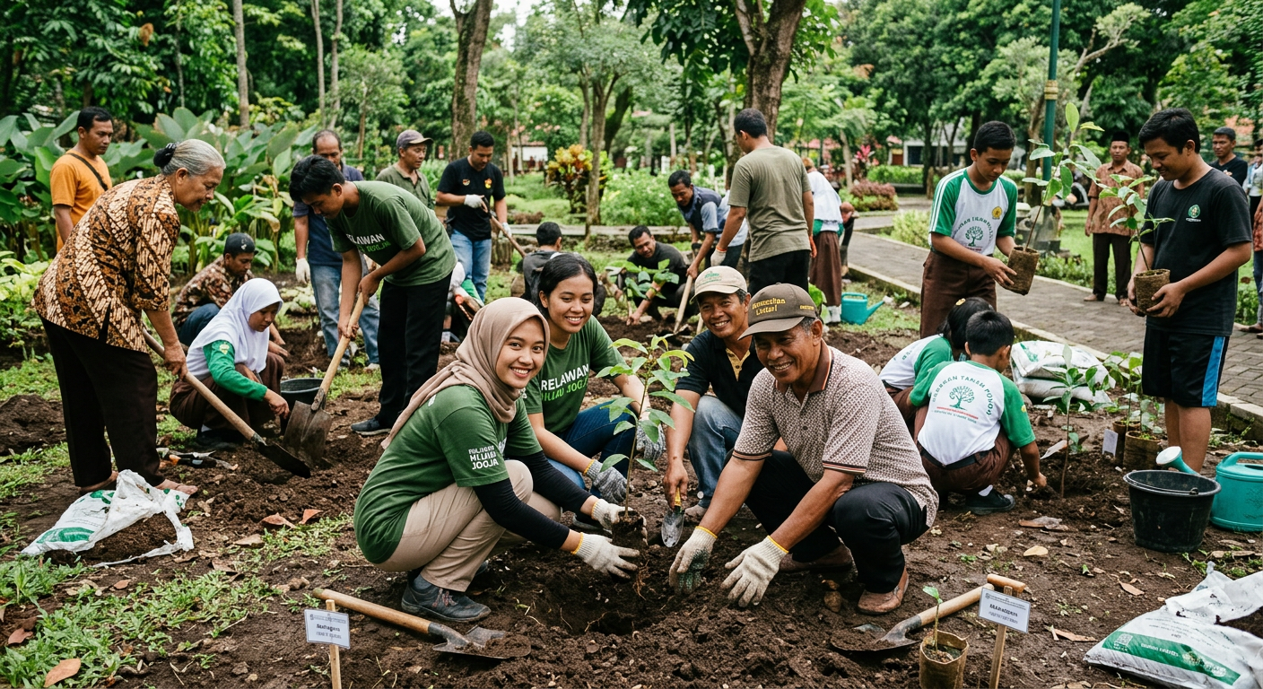 Penanaman Pohon Bersama Komunitas LIVESGP TEGAL Hijau